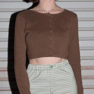 Brandy Melville brown Athelia Knit cardigan